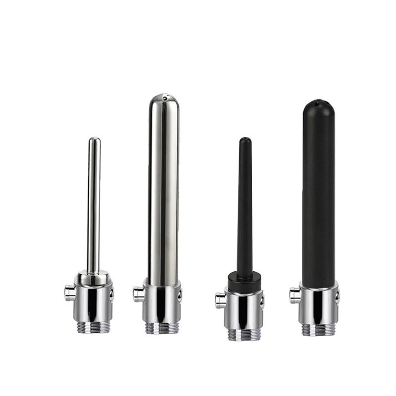 Douche Enema Vagina Anal Cleaning Switch Faucet Attachment Silicone Enema Syringe Shower Metal Butt Plug Nozzle Tip Gay Massager