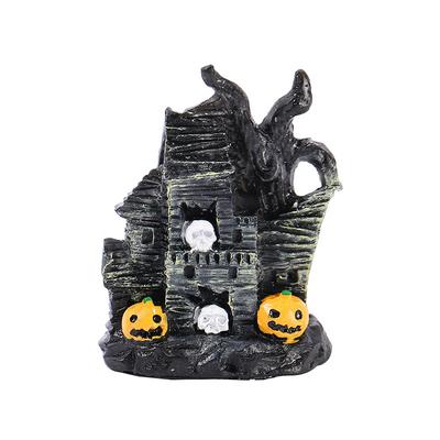 2025 3D Hororová Halloweenská Dekorace Miniaturní Havran Náhrobek Duch Kostlivec Lebka Mikro Pryskyřice Figurka Ozdoby