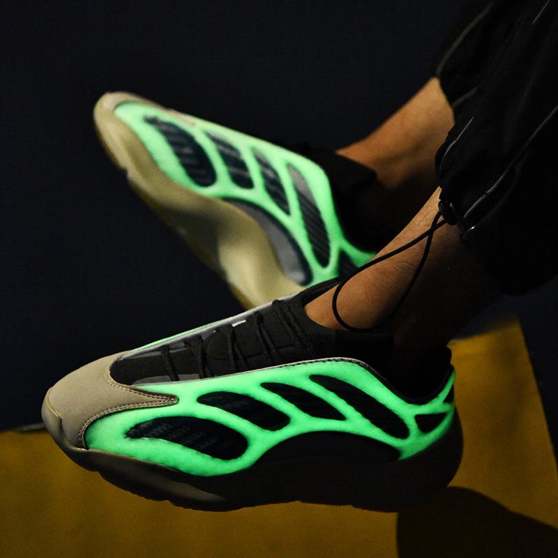 Coconut shoes spring, new casual dad shoes v special-shaped luminous casual sports shoes