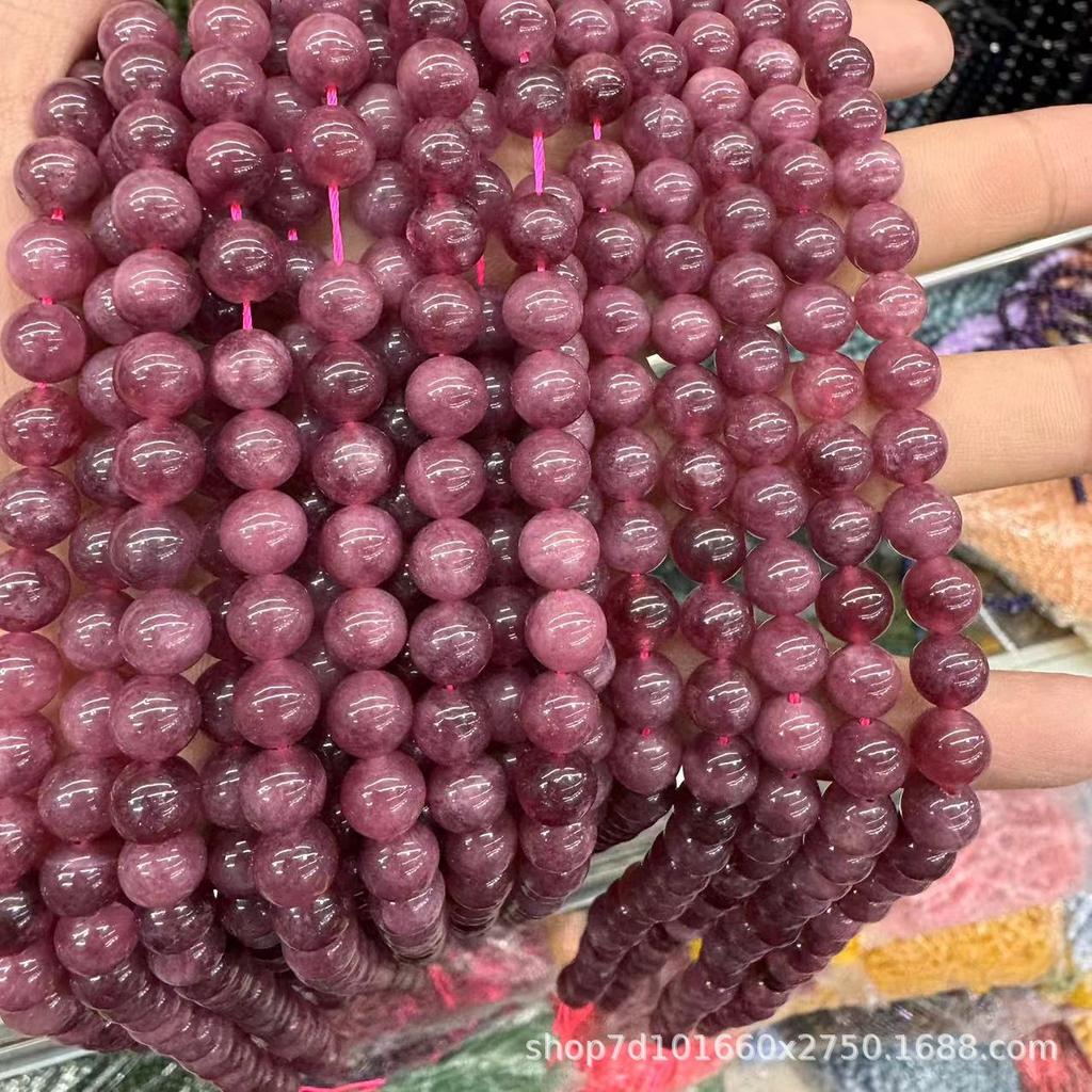 Raspberry Color Round Loose Beads for DIY Jewelry Accessories