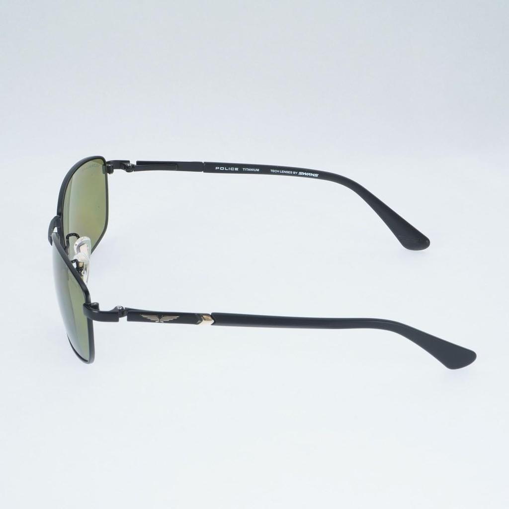 Police Polarized Sunglasses for SPLT75J Size Tech Lenses Japan Square Shape Men, 531P, 58, Collection, Fitted, Model,
