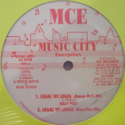 12inch Record HALF PINT (3) - Legal Wi Legal VPRD6091 MCE 1998 US Reggae, Ska & Dub Used