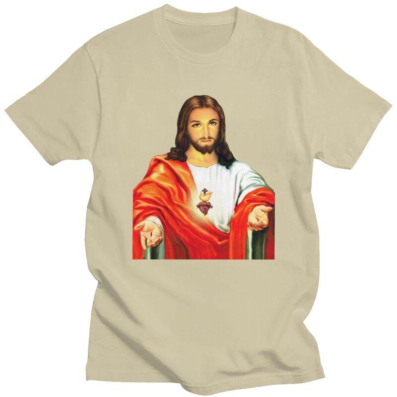 Custom Sacred Heart Of Jesus Tshirts Men Short Sleeve Leisure T Shirt Christian Catholic God Tshirt Slim Fit 100 Cotton Tee