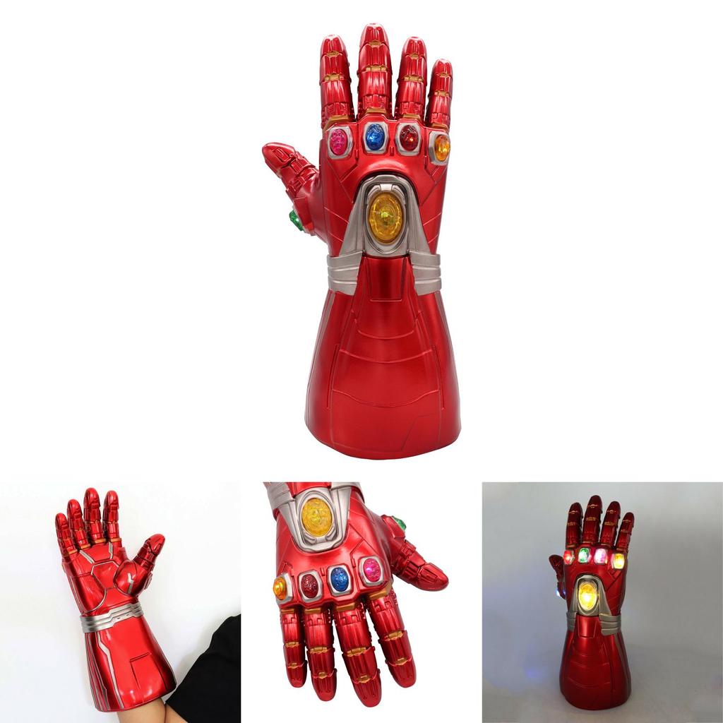 Realistic Iron Man Led Gloves With Bright Light Up Stones And Included Batteries