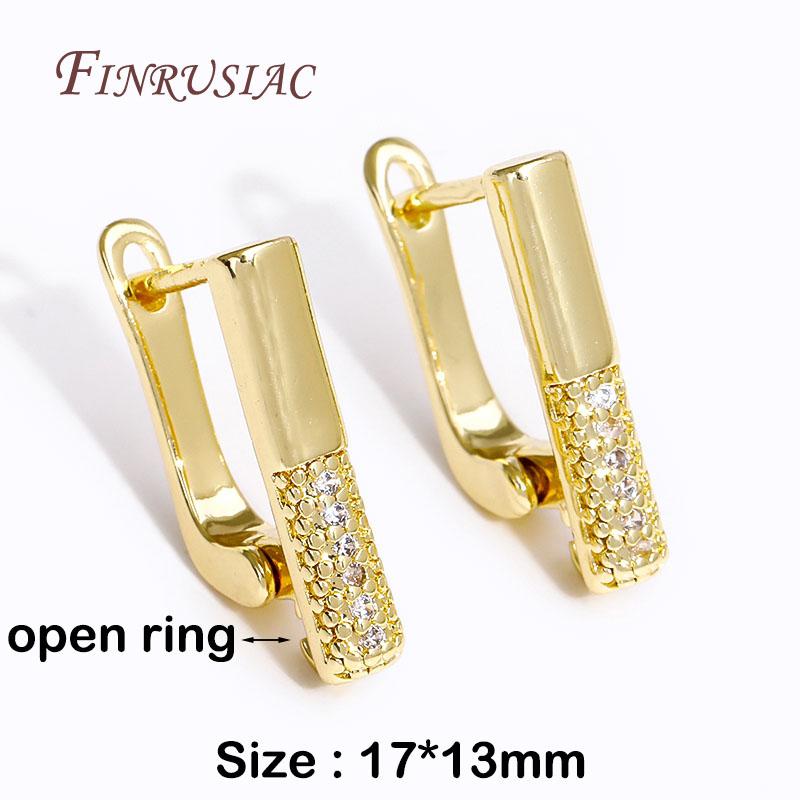 Earring Hooks Shvenzy Accessories 18K Real Gold Plated Basic Earwires Fasteners For DIY Fashion Women Earrings Making Findings