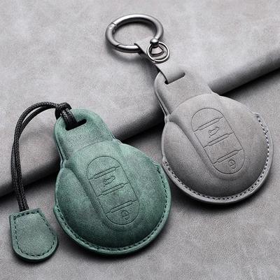 Leather Car Key Case For BMW MINI COOPER S ONE JCW F54 F55 F56 F57 F60 CLUBMAN COUNTRYMAN Remote Fob Keychain Accessories
