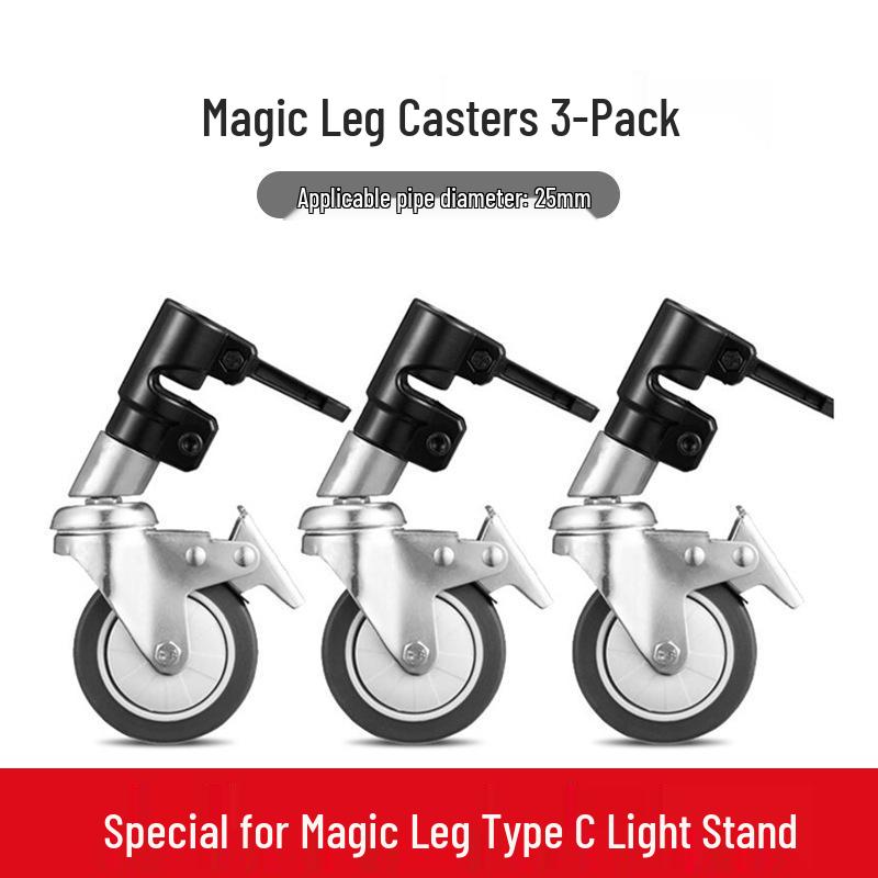 Magic Studio Light Stand with Leg Caster and Mobile Pulley, 2.8m Tripod