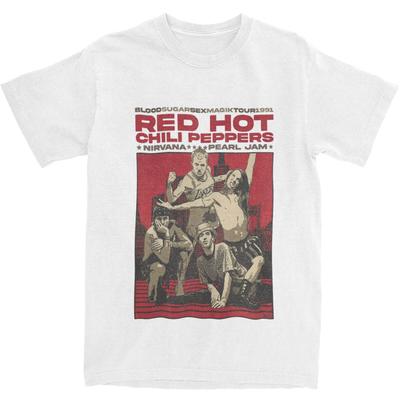 Red Hot Chili Peppers Rock Band T Shirts Accessories Men Women's Cotton Vintage Tees Short Sleeve Clothes Unique