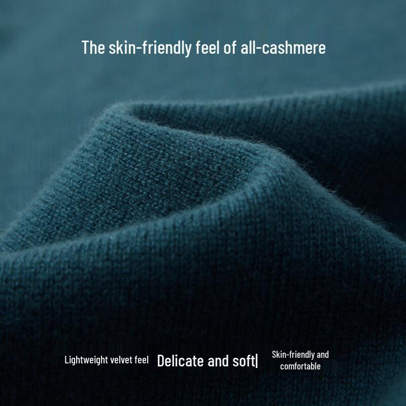 EMZ Erdos Men's 100% Cashmere Round Neck Pullover Sweater