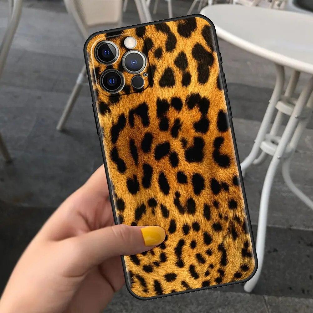 Cheetah Panther Phone Case For iPhone Samsung Galaxy Redmi Xiaomi Oppo OnePlus Note S A 7 8 9 10 11 12 13 14 20 21 22 23 53 54 Pro Max Ultra TPU Soft