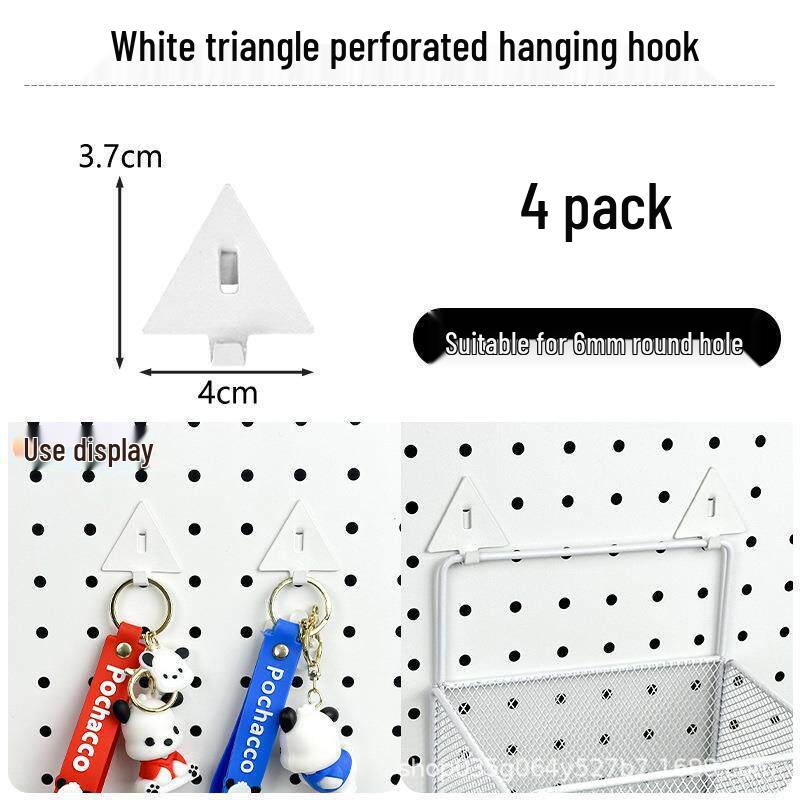 Pegboard Wall Organizer with Hooks - No-Drill Storage Rack for Entryway or Study Room.
