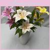 Realistic 3d Cloth Artificial Lilies Fake Flowers For Wedding Decor Home Staging Photography Props