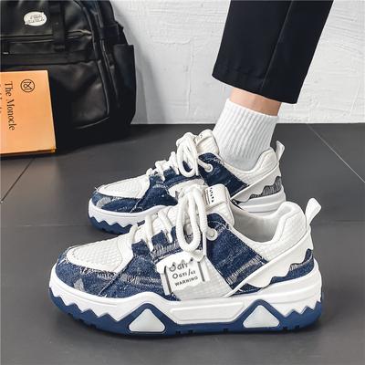 Summer Mesh Men's Skate Shoes Outdoor Casual Canvas Breathable Skateboarding Shoes Men Street Blue Platform Hip Hop Sneakers Man