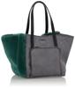 Handtasche mit wendbarer grüner [Cuco]-Tasche, farblich abgestimmte Tasche in Shearling-Optik, Damen, (360)