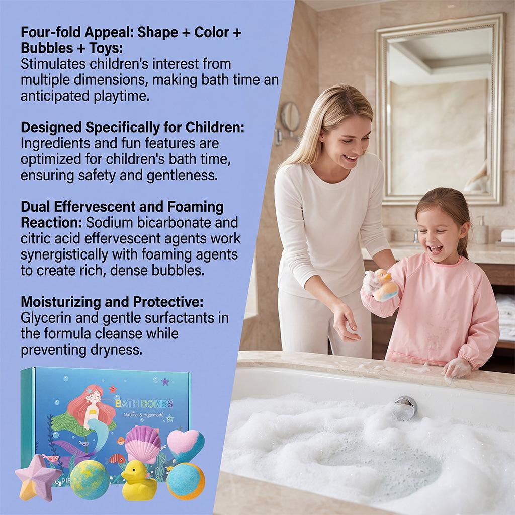 Mixed Shape Bath Bombs Set, Foaming Gentle Body Cleansing Bath Balls, Fun Aromatherapy Fizzies, Skin Soothing Gift
