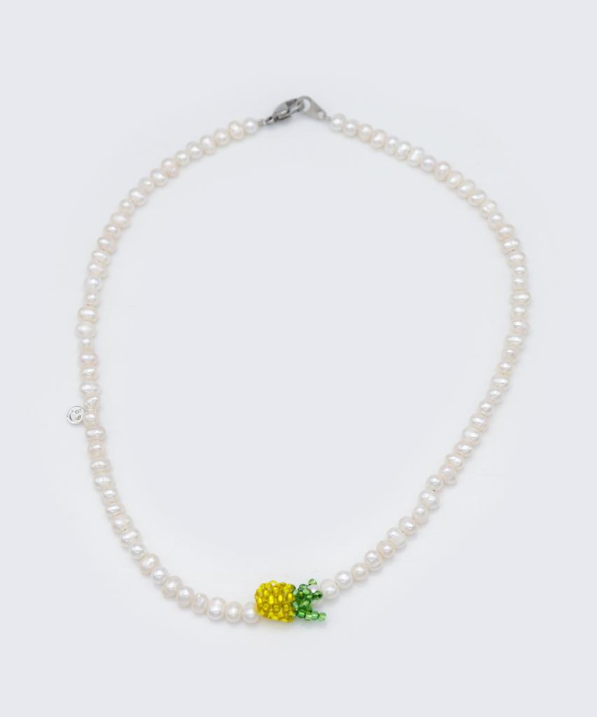Bonbeau Juicy Fresh Water Pearl Necklace Colored Beads Fruit Pendant Freshwater Pearl Necklace