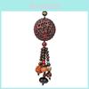 Traditional Wooden Car Interior Decoration With Prosperity Beads For Safe Driving And Gift