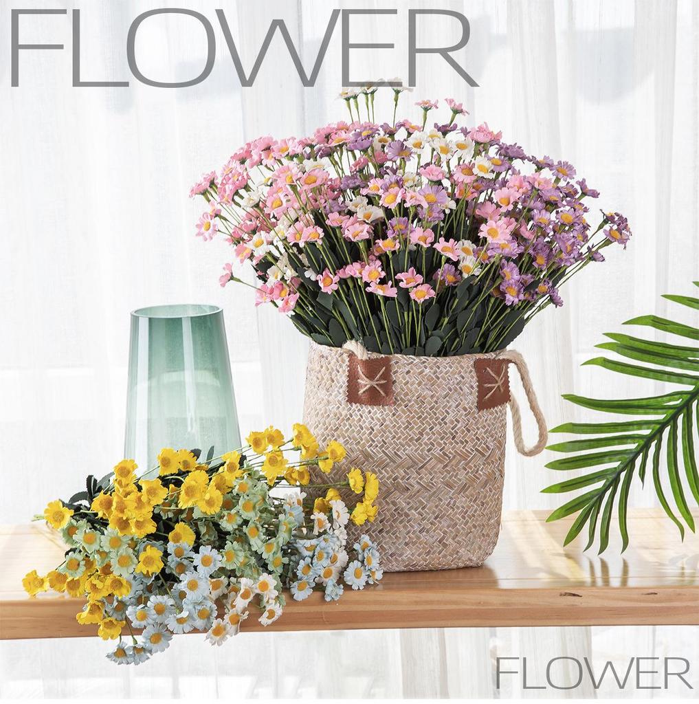 INS Style 15-Head PE Foam Daisy Fake Flowers for Home Wedding Decor