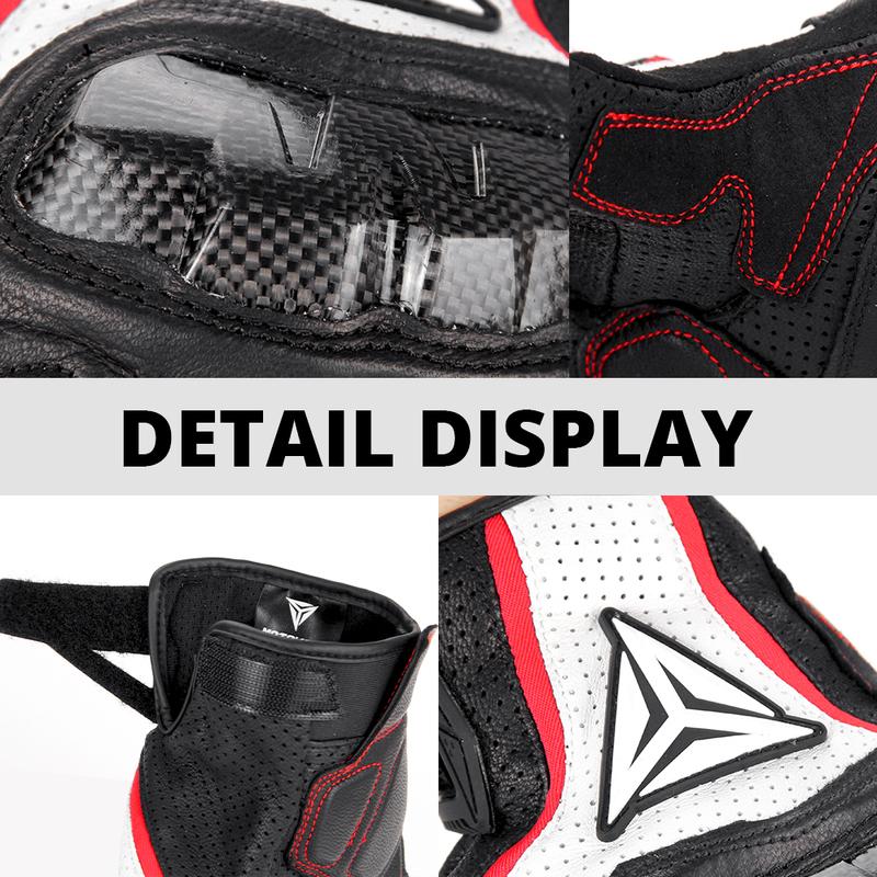 Motorcycle Gloves Men's Leather Gloves Wear-resistant Scratch Resistant Breathable Off-road Gloves Anti Slip Riding Equipment