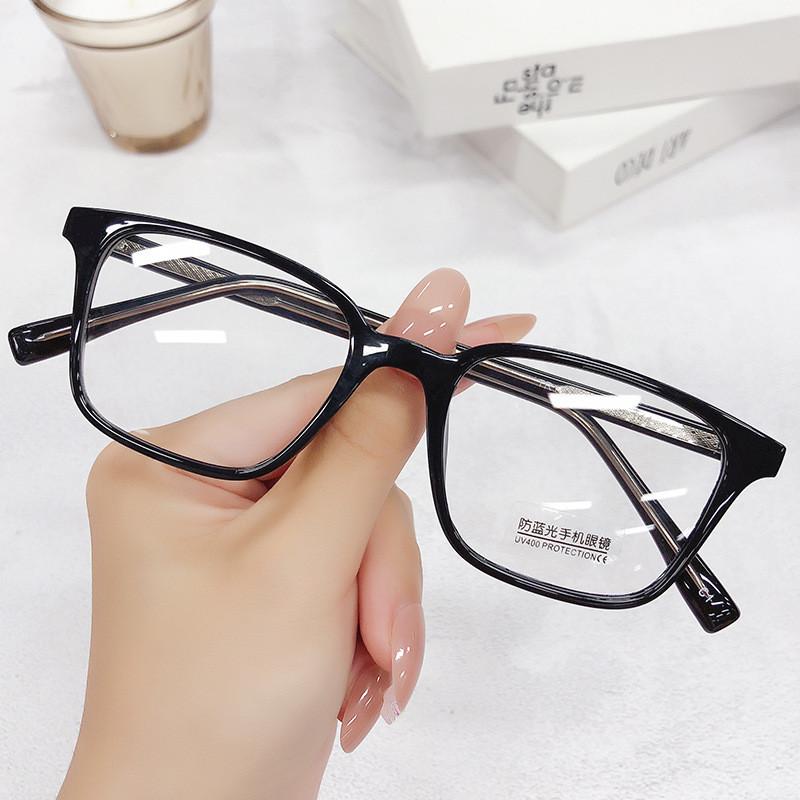 

Modern Oval Shape Blue Light Filter Glasses Frame With Material For Stylish Office Wear Style A