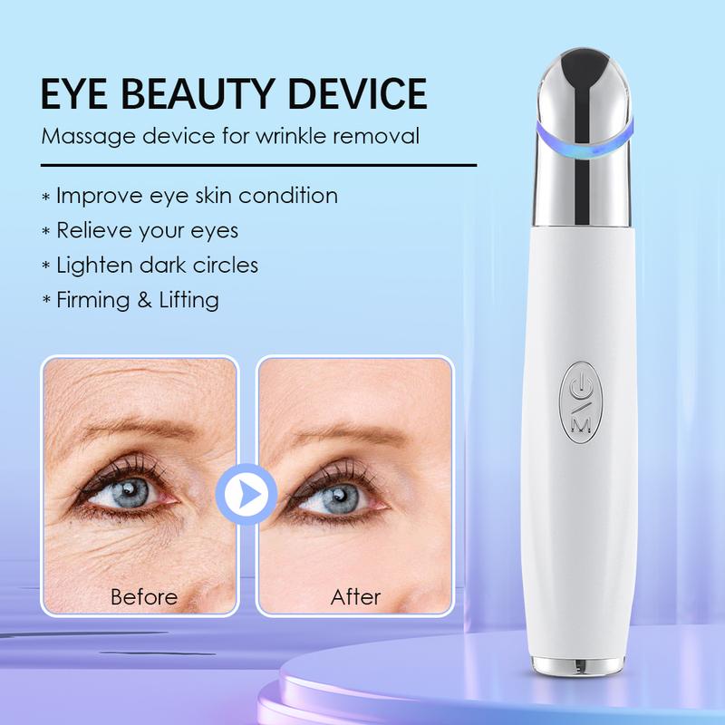 IPL Eye Massage Beauty Device Lighten Dark Circles Anti-Wrinkle 3 Color LED Photon Therapy Heated Vibrator Electric Eye Massager
