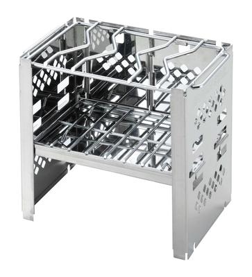 Captain Stag Silver BBQ Bonfire Smart B6 with 3 Adjustable for 1 Person UG-43 Stove, Stand, 3-in-1, Foldable, Grill, Type, Bag, Levels,