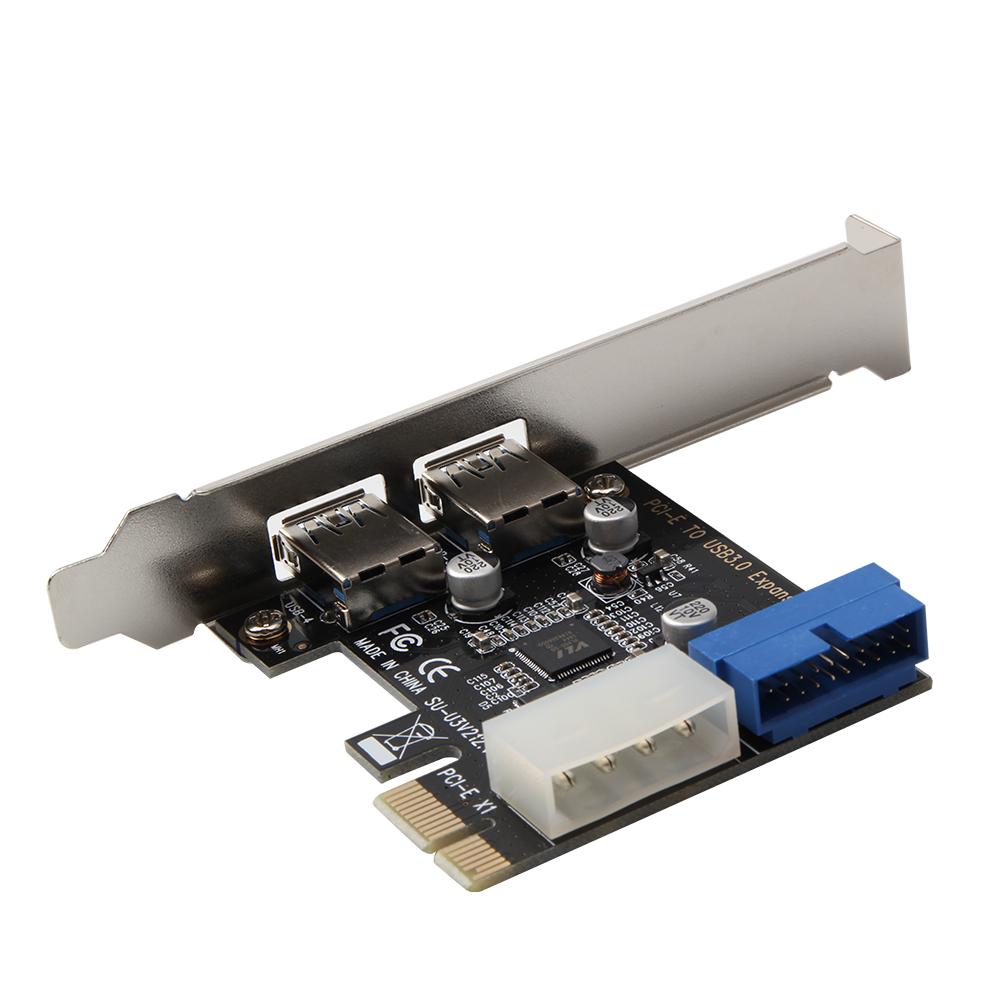 PCI E To USB 3.0 Expansion Card 19 Pin Converter External 2 Port USB 3.0 Dual USB 3.0 Interface For PC Desktop