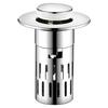 Bathroom Sink Popup Drain Stoppers with Hair Catcher Removable Steel Strainer Basket Press Type Sink Stoppers for House