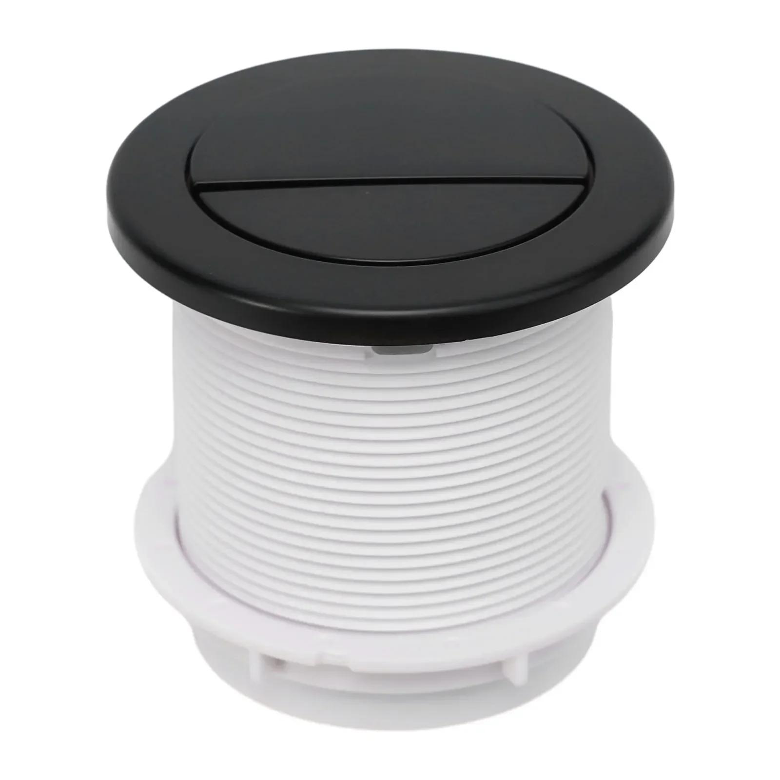 Upgrade Your Bathroom Experience with this Modern and Stylish Dual Flush Button for Air Type Pneumatic Toilets чёрный
