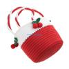 Handmade Cherry Portable Small Bag Cotton Thread Straw Woven Bags for Valentine‘s Day Girlfriend Gift Seaside D57B