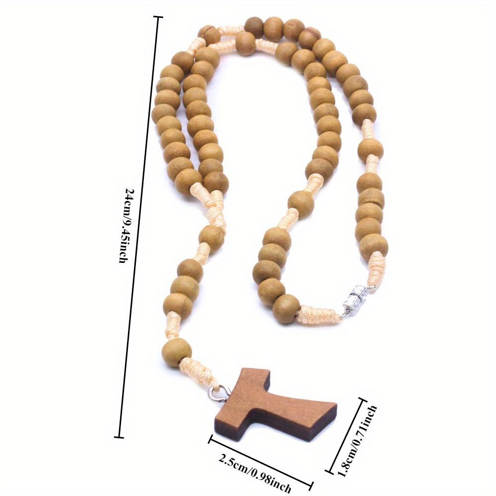 Necklace Trendy Virgin Holy Handmade Christian Rosary Praying Jewelry Cross Pendant Necklace Fashion Catholic Religious Orthodox