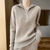 Women's cashmere sweater Qinghe cashmere 30% cashmere 70% wool autumn and winter pullover warm and fashionable