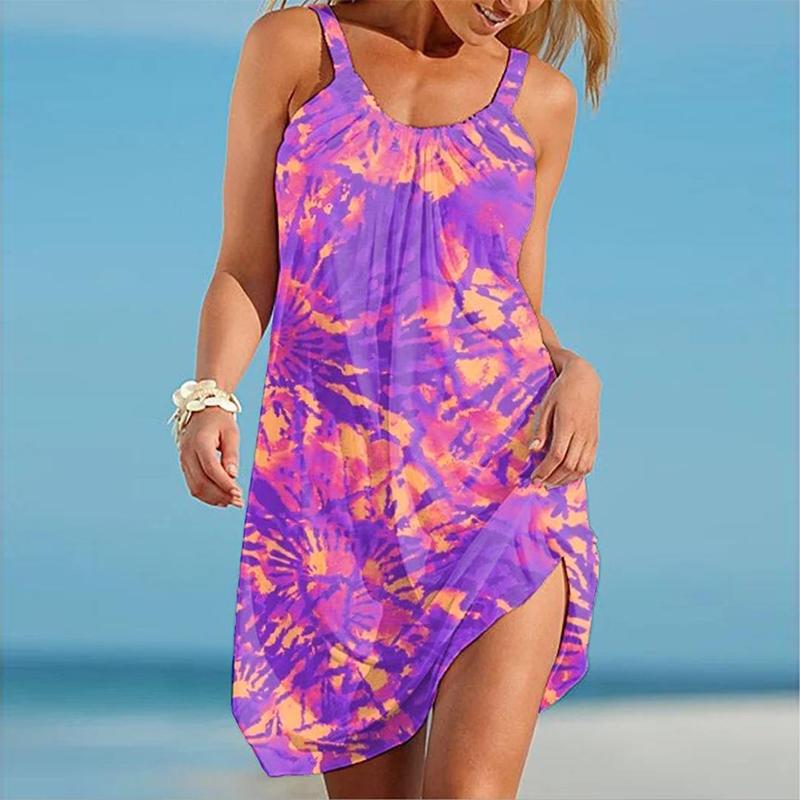 

Жен. Пляжное платье Одежда для пляжа Мини-платье Желтый С принтом «Мельница» На каждый день Современный Платье Без рукавов Свободный крой На открытом воздухе Повседневные Розовый Синий Лето M розовый