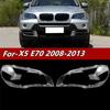 Car Front Headlight Cover Lampshades Lamp Shell Headlights Lens Cover For BMW X5 E70 2008-2013