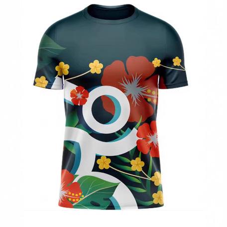 Simple Fashion Running T-Shirt Summer Casual Outdoor Fitness 3D Printed Men's Sports T-Shirt