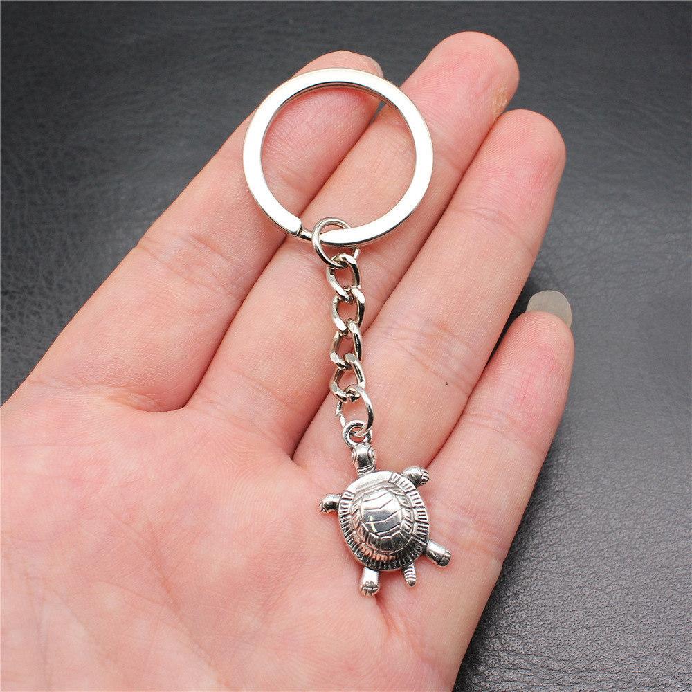 Starfish Shell Turtle Beach Ocean Keychain for Boys Trendy Boho Fathers Day Gift Classic Wallet Accessory