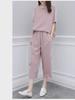 2023 Plus Size Korean Summer Two-Piece Set: Loose Fit & Casual Wide-Leg Pants for Women