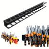 Wrought Iron Wall-Mounted Tool Storage Rack with Multi-Hole Screwdriver Display