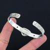 Natural Rhodochrosite Gemstone 925 Sterling Silver Bangle Adjustable For Women