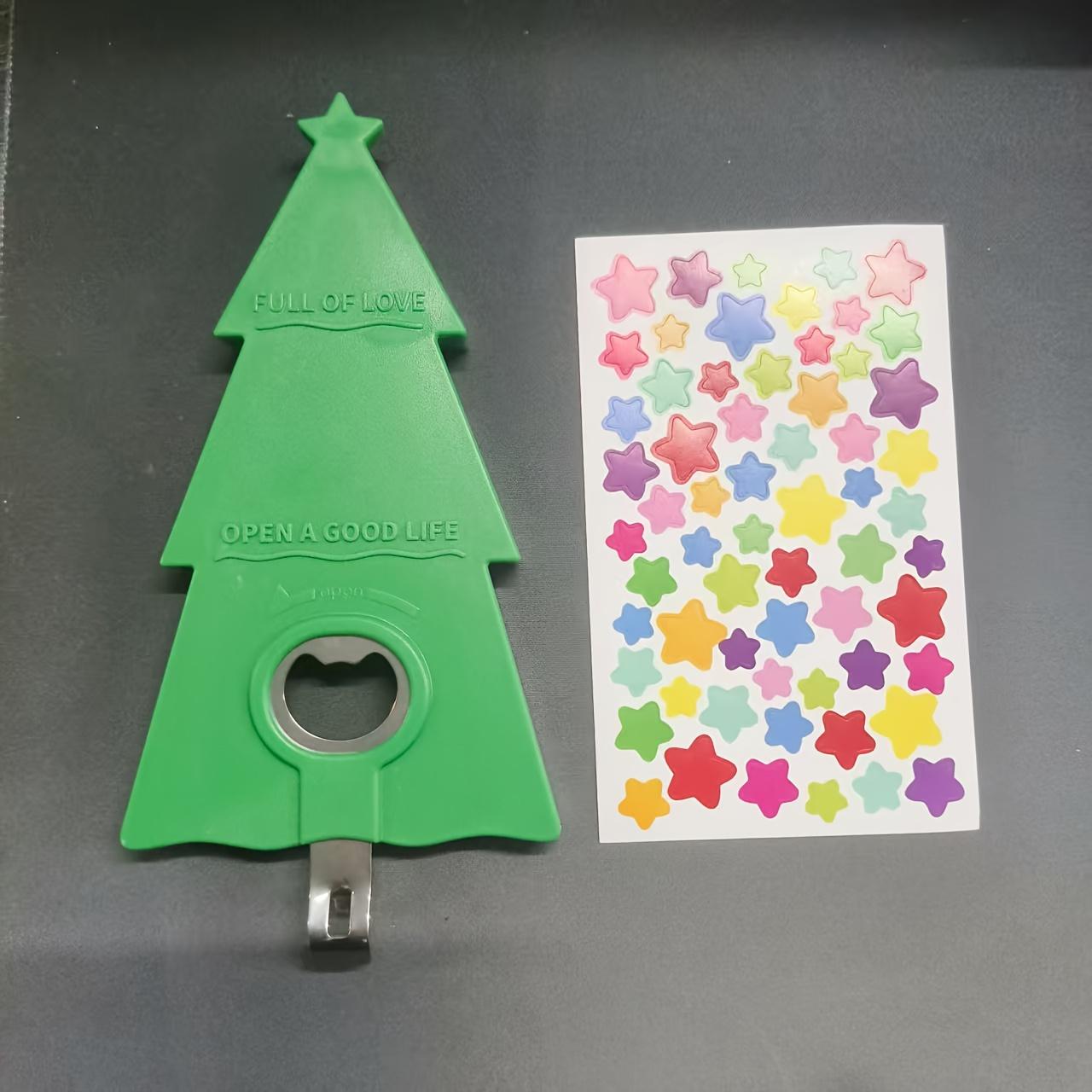 

1pc Christmas Tree Shaped Bottle Opener , Multi-Functional Jar, Can Opener with Ergonomic Handle, Perfect Holiday Gift for Home Use, зелёный