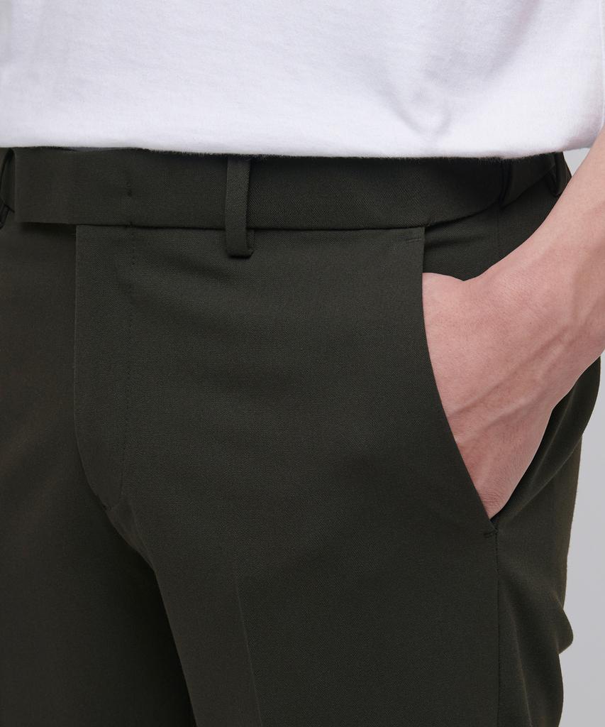 MUSINSA STANDARD Tapered Hidden Elastic Waist Length Slacks [Khaki]