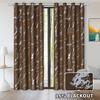 Gold and Silver Foil Marble Window Blackout Curtains with Eyelets for Living Room Sunshade Curtains Partition Curtains Door Curtains