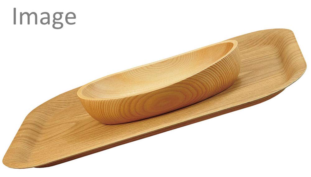 Yamako Tabletop Serving Round Light Home Temahima Dishwasher 81137 Tray, Plate, Tray, Non-Slip, Tray, Large, Brown, Café, Kobo, Eco-friendly, Durable,