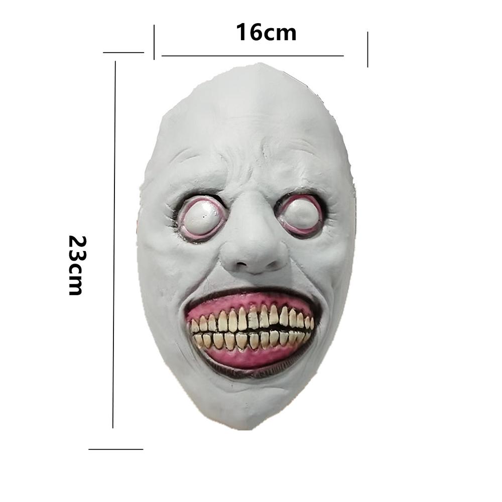 1pcs Halloween Horror Mask Exorcist Smiley Demon Mask White Green Latex Exorcist Mask Halloween Carnival Party Cosplay Props