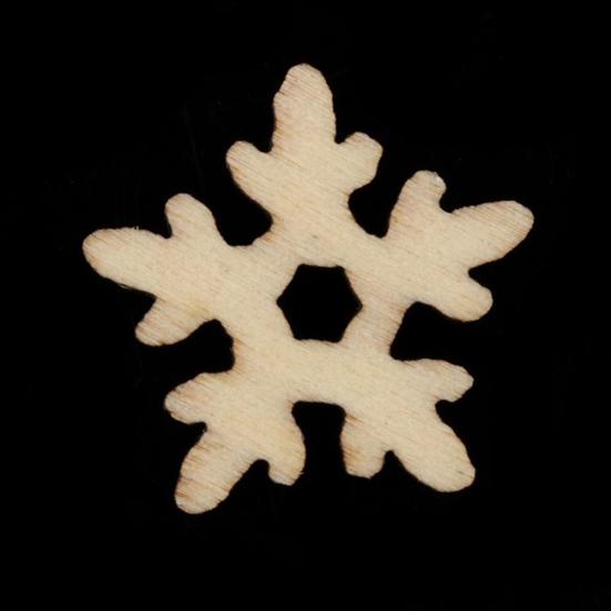 50Pcs Wooden DIY Christmas Tree Snowflake Star Hanging Ornaments Table Craft