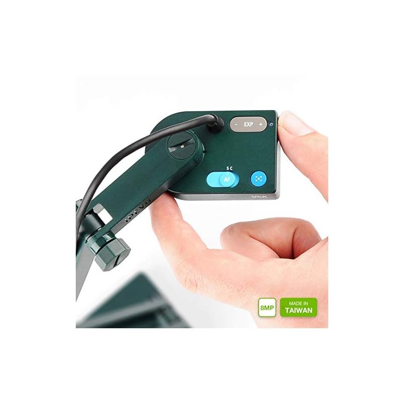 IPEVO Document Camera V4K, 72° Field of View, 8MP, 4K (UHD), USB Connection, Omnidirectional Microphone, Basic Model