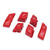 6PCS Steering Wheel Control Button Sporty Decorative Interior Steering Wheel Buttons Set Replacement for 1 3 Series E90 E92 E93 M3 E81 E82 E87 E88 Red