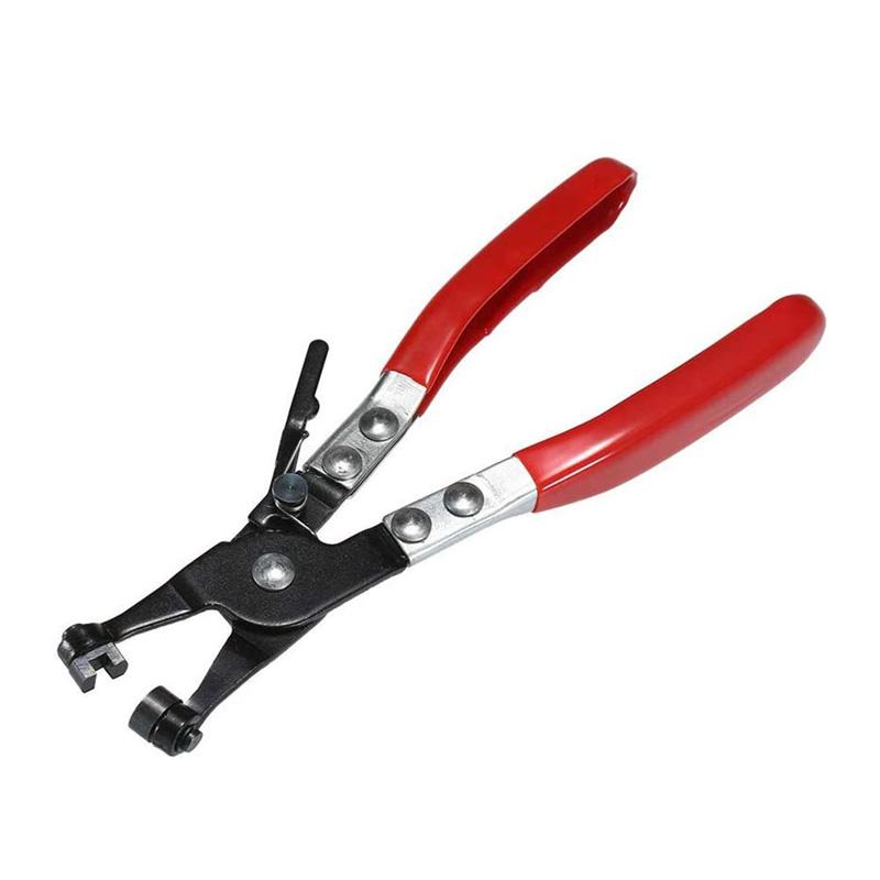 Hose Clamp Pliers Automotive Flat and 45° Angled Flat Band Hose Clamp Plier for Hose Installations of Low Radiators Ring Type