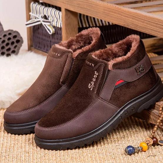 Winter Men Boots Waterproof Snow Boots Warm Fur Casual Men Shoes Antislip Ankel Boots Plush Cotton Shoes
