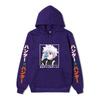 Hunter X Hunter Killua Anime Hoodie Vertical Japanese Letter Print Casual Long Sleeve Pullover Sweatshirt
